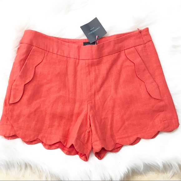 SOLD Cynthia Rowley Linen Lined Coral Shorts - Picture 7 of 8